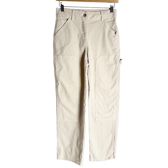 Wilfred Free Aritzia Brennan Birch Cream High Rise Utility Straight Leg Pants 2 - Picture 6 of 12
